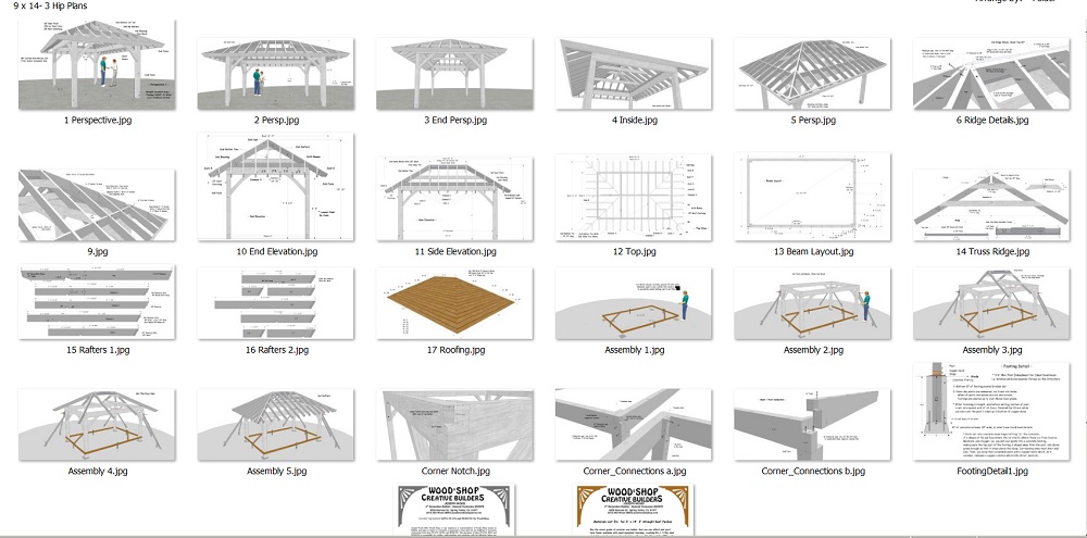 See Plans 9' x 14' 3" Hip Roof Pavilion