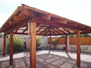 Outdoor roofed tai chi dojo