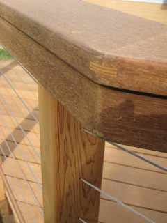 Detail of custom wood railing