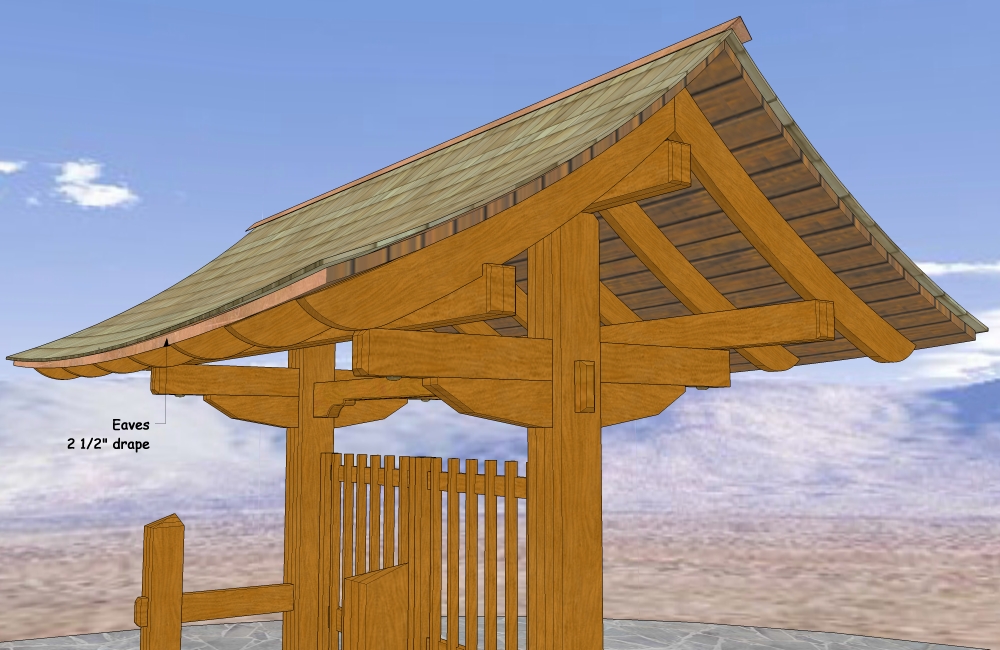 Japanese Roofed Entry Gate Plans 13