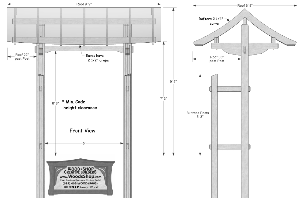 Japanese Roofed Entry Gate Plans 28
