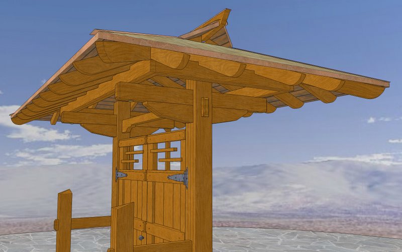 Japanese Roofed Entry Gate Plans 44