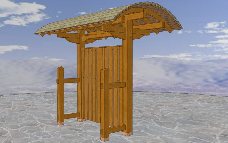 Japanese Roofed Entry Gate Plans 52