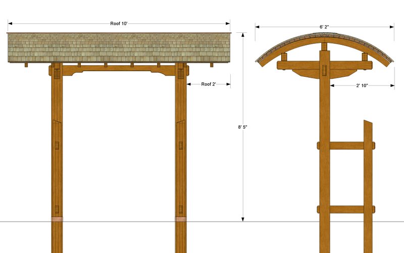 Japanese Roofed Entry Gate Plans 58