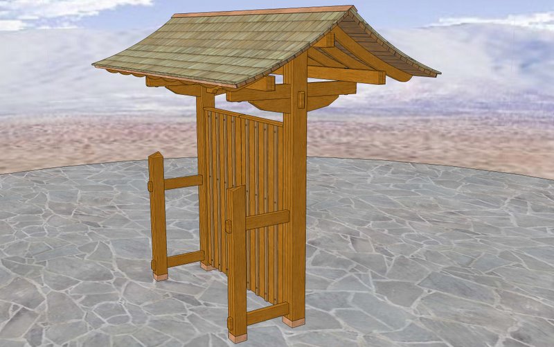 Japanese Roofed Entry Gate Plans 16