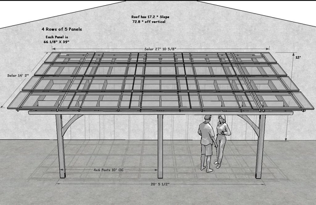 Solar Patio Cover 27′-10″ X 14′-2″ 20 Panels 1