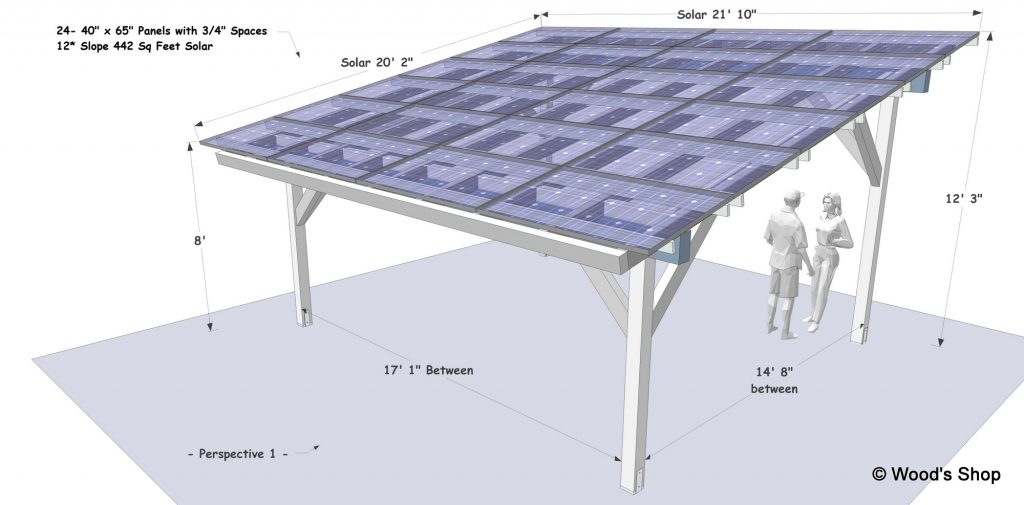 Solar Patio Cover 20′-2″ x 21′-10″ 24 Panels 1