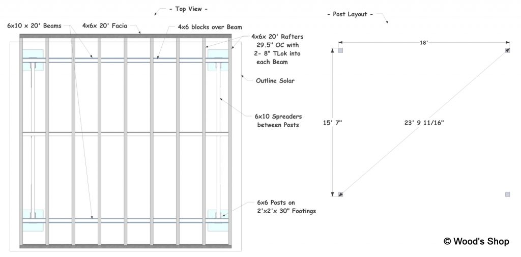 Solar Patio Cover 20′-2″ x 21′-10″ 24 Panels 7