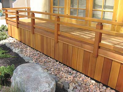 Japanese style deck and railing